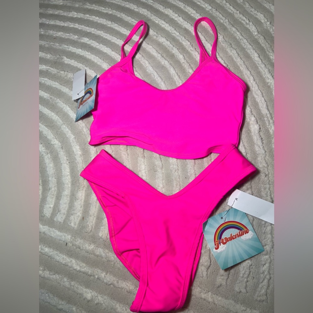 Bright pink j.Valentine rave wear